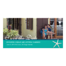 Économies pour la plage la date Photocard Photocarte Personnalisée