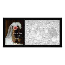 Économies roses de mariage de pays le carte photo  photocarte customisée