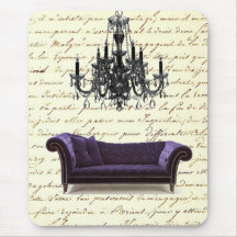 Économies vintages chics minables de lustre de sof tapis de souris