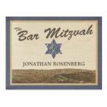 Économies vintages de Mitzvah de barre de Jérusale Carte Postale