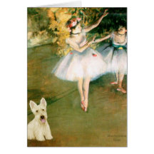 Écossais Terrier (W5) - deux danseurs Carte De Vœux