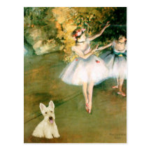 Écossais Terrier (W5) - deux danseurs Cartes Postales