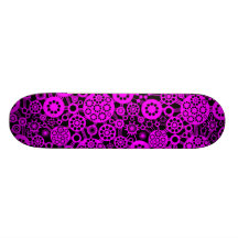Écosystème - magenta sur le noir skateboards personnalisés