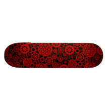 Écosystème - rouge rouge sur le noir plateaux de planche à roulettes