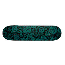 Écosystème - vert de mousse sur le noir plateau de skateboard
