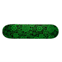 Écosystème - vert d'herbe sur le noir plateau de skateboard