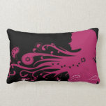 Écoulement avec le coussin rose
