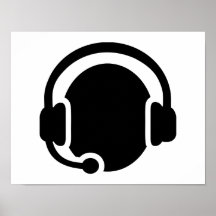 Écouteurs de casque poster