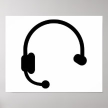Écouteurs de casque poster