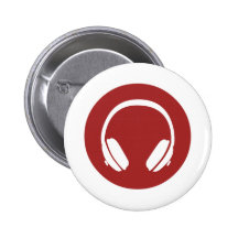 Écouteurs de musique badge avec épingle