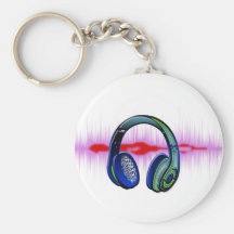 Écouteurs de techno porte-clés