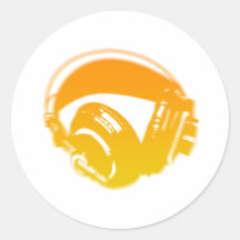 Écouteurs du DJ - jockey de disque de musique DJin Autocollants