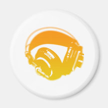 Écouteurs du DJ - jockey de disque de musique DJin Magnets Pour Réfrigérateur