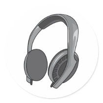 Écouteurs - écouteurs - audio 2 de casques autocollants