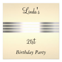 Écrémez la 21ème invitation de fête d'anniversaire