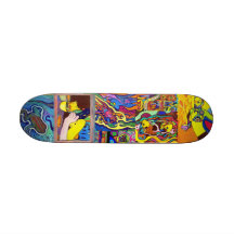 écrevisses, plateaux de skateboards customisés