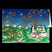 Écrivant le coeur du Sun et de la lune [carte] cartes