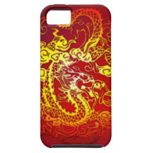 Écrivez le rouge du feu de dragon coque iPhone 5