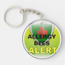 ÉCROUS d'ALLERGIE vigilants de Keychain- de secour Porte-clés