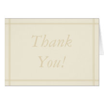 Ecru fait sur commande et carte de remerciements c