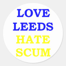 Écume de haine de Leeds d'amour Adhésif Rond