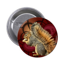 ÉCUREUIL BADGE AVEC ÉPINGLE