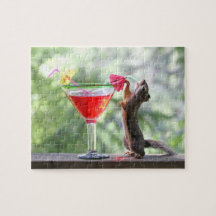 Écureuil buvant un cocktail puzzles