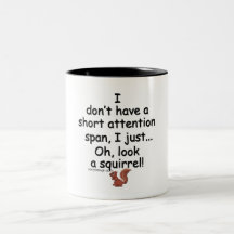Écureuil court de durée d'attention mug à café