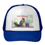 Écureuil de joyeux anniversaire casquette de camionneur