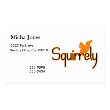 Écureuil de Squirrely Cartes De Visite Personnelles