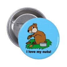 Écureuil drôle badges avec agrafe