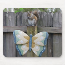 Écureuil et papillon Mousepad tapis de souris