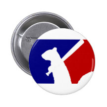 Écureuil fâché badge avec épingle