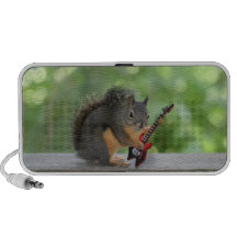 Écureuil jouant la guitare électrique mini haut-parleurs