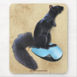 Écureuil sur une faune Mousepad d'amusement de sou Tapis De Souris