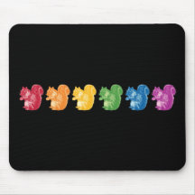Écureuils d'arc-en-ciel tapis de souris