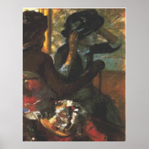 Edgar Degas - au chapeau de femme d'articles de mo Affiches