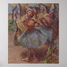 Edgar Degas - balet 1890 de papier de tutu de ball Affiche