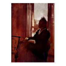 Edgar Degas - carton d'huile de la fenêtre 1875-78 Carte Postale