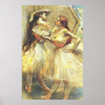 Edgar Degas deux femmes de danseur éventent le tut Posters