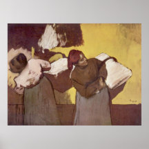 Edgar Degas - deux femmes lavant 1876-78 joints Posters