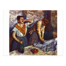 Edgar Degas - deux femmes repassant la toile de l' Cartes Postales
