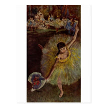 Edgar Degas - fin de l'arabesque 1877 Carte Postale