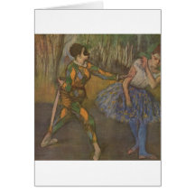 Edgar Degas - harlequin et Colombine 1884 Cartes De Vœux