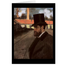 Edgar Degas Henri Rouart devant son usine Carte De Vœux