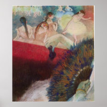 Edgar Degas - In the Theatre Theater Fan Dancers Print