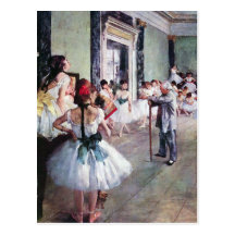 Edgar Degas - la classe de danse Carte Postale