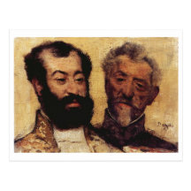 Edgar Degas - le Général Mellinet et chef Rabbin 1 Cartes Postales