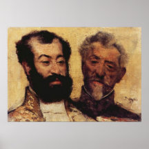 Edgar Degas - le Général Mellinet et chef Rabbin 1 Posters