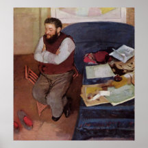 Edgar Degas - l'homme de Diego Martelli 1879 de po Posters